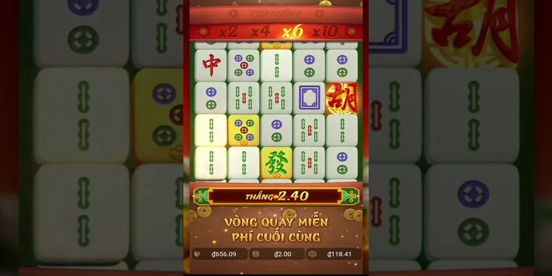 Giao diện mô phỏng rõ ràng quy tắc và điểm số của đường mạt chược